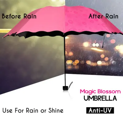 Elitrend [Magic Blossom] Umbrella / Anti-UV / UPF50 / Compact / Lightweight / Tri-Fold