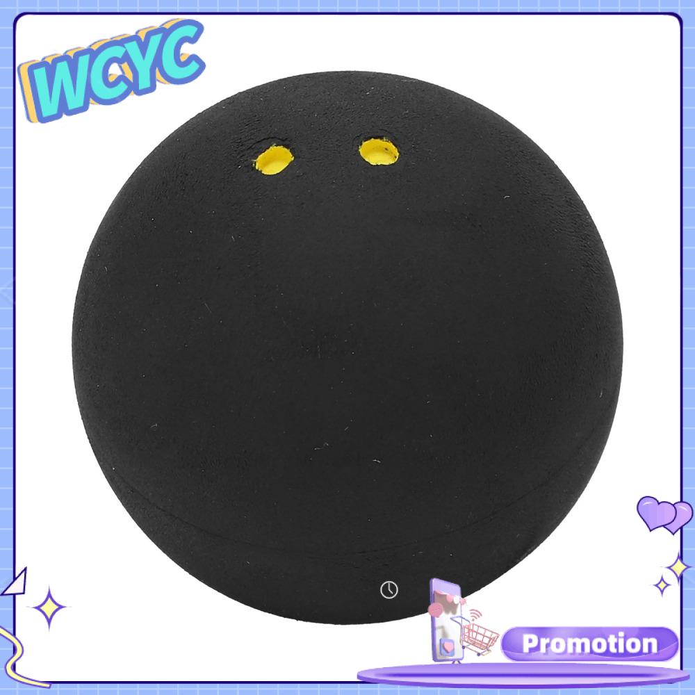 WCYC 40MM Bóng cầu Đen Chấm vàng đôi Bóng tập luyện Squash Dụng cụ vợt cầu lông Bóng cầu cao su Thực hành đào tạo