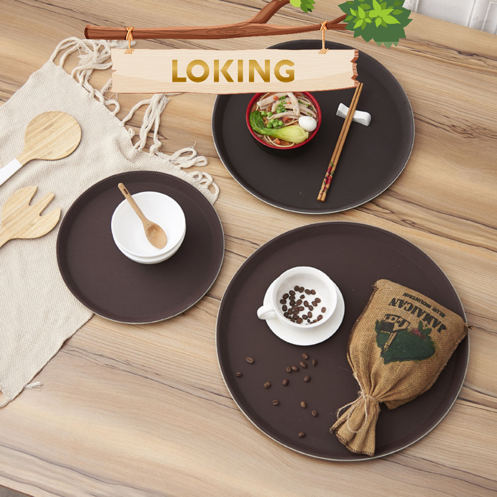Khay, mâm chống trượt phục vụ nhà hàng bê thức ăn - LOKING
