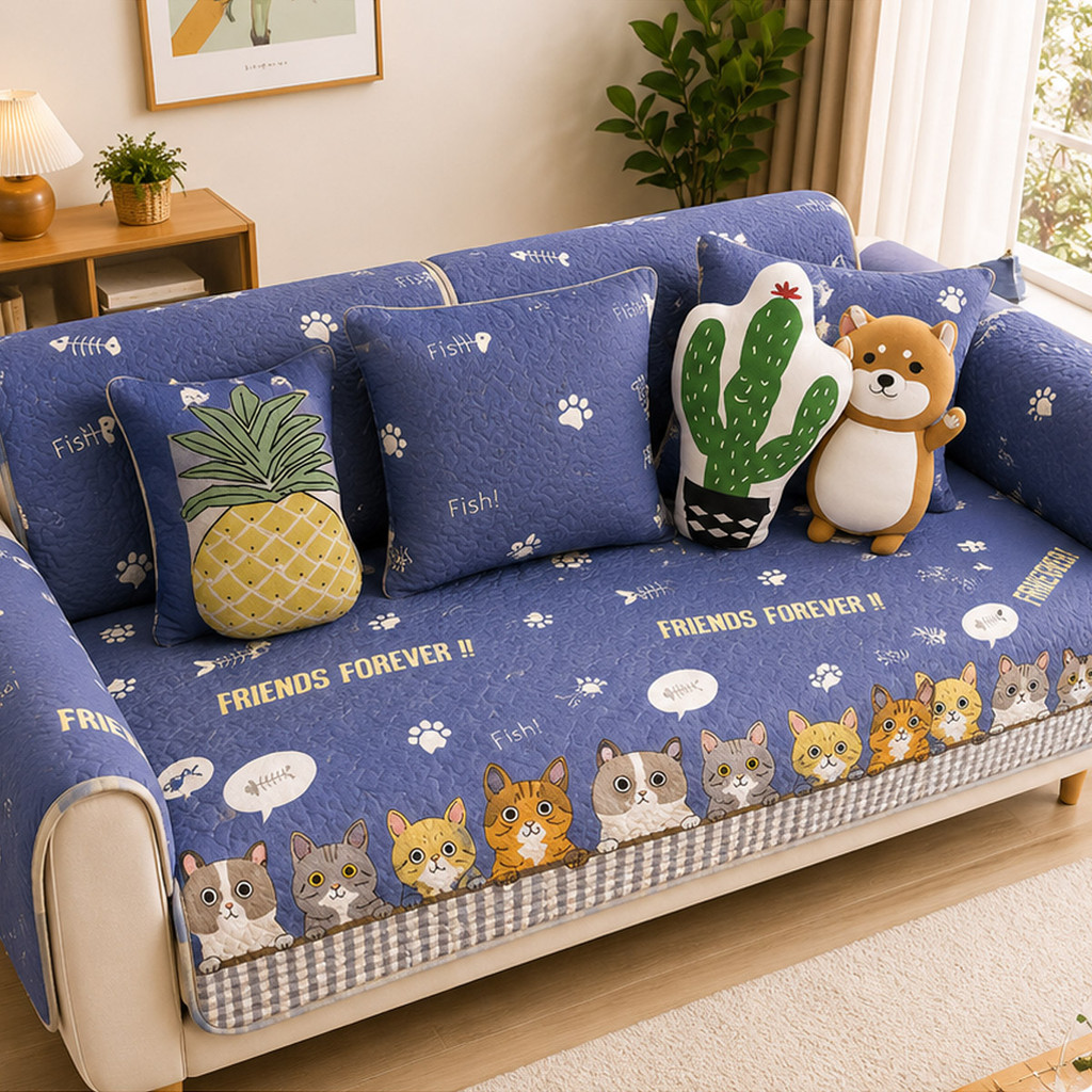 แผ่นรองโซฟา ผ้าปูโซฟา 90x90cm/90x160cm/90x210cm 100% นุ่มสบาย กันน้ำ กันฝุ่น สำหรับตกแต่งบ้าน มสบาย