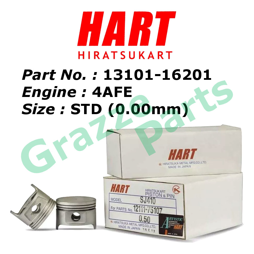 HART Piston Set STD (0.00mm) Size 13101-16201 for Toyota Corolla AE101 4AFE 4A-FE (81.0mm)