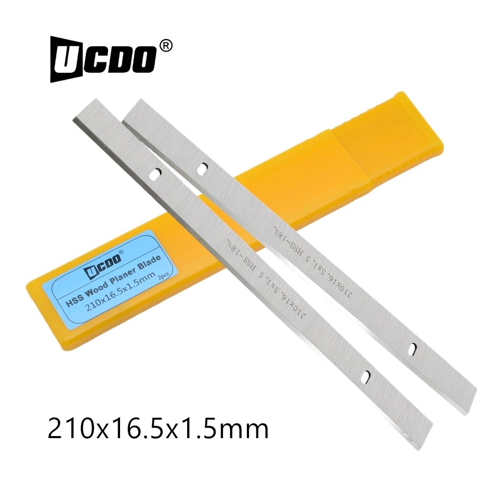 UCDO 8\" HSS Thickness Planer Blade 210X16.5X1.5Mm Wood Jointer For Scheppach Einhell Erbauer Titan Power Tool Accessories
