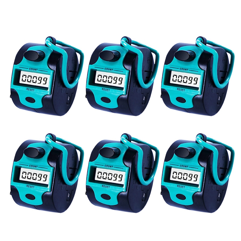 6X Counter Electronic Clicker Manual Digital Counter Finger Ring Mechanical Handheld Counter for Row People Golf