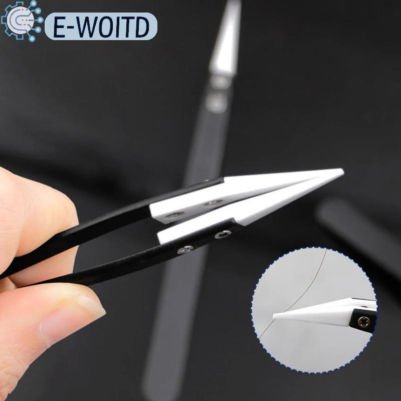 E-WOITD แหนบสแตนเลสปลายแหลมเซรามิกทนความร้อนแหนบหัวแหลมแหนบบัดกรีอิเล็กทรอนิกส์ ราคา 33 บาท*ส่งฟรี