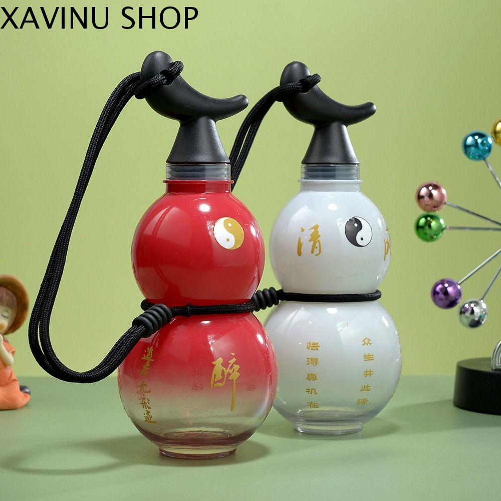 XAVINU Màu chuyển sắc Bình nước hình bầu Sức chứa lớn Phong cách Trung Quốc Chai nước Sáng Tạo Cổ điển Cốc nước Thể thao