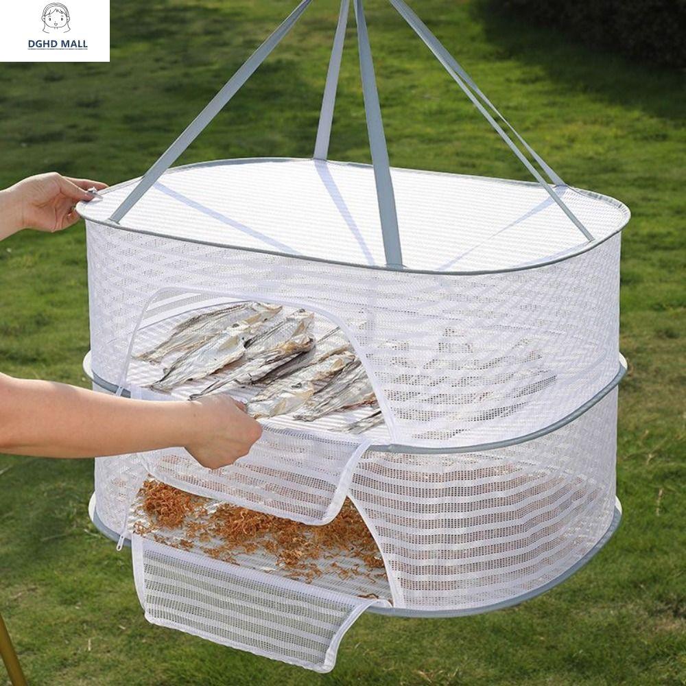 DGHD Sáng Tạo Sức chứa lớn Hộ gia đình Bền Sợi Polyester Lưới treo quần áo Lưới Rau khô Lưới Đánh Cá