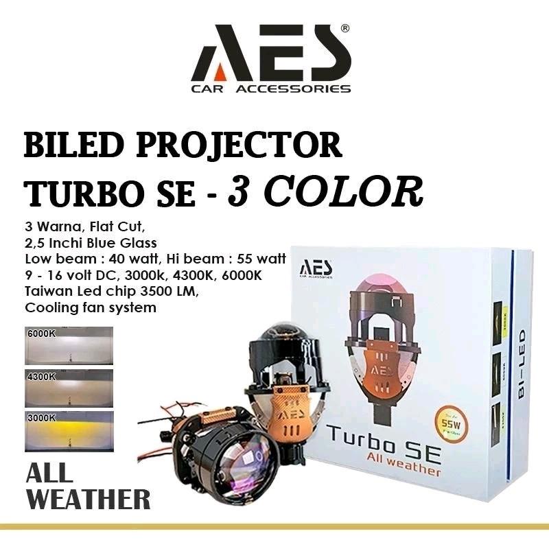 LAMPU DEPAN BILED AES TURBO SE 3 WARNA ALL WEATHER 2,5 INCH 55 WATT FLAT CUT OFF Car Kabel ORIGINAL AES UNTUK MOBIL DAN MOTOR UNIVERSAL Harga 859,000 rupiah*Gratis Ongkir