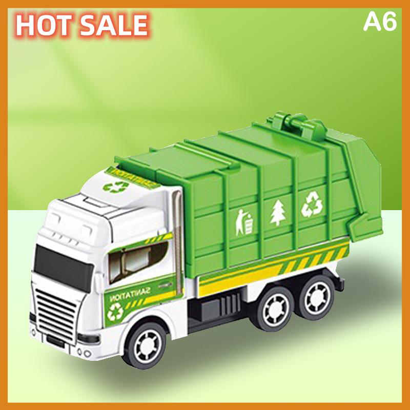 🔥🔥🔥zhonghua1 Đồ chơi trẻ em: Mô hình xe vệ sinh quán tính, xe kéo lùi, xe công binh quân sự, xe cứu hỏa – Đồ chơi bé trai, quà tặng cho trẻ em - 5
