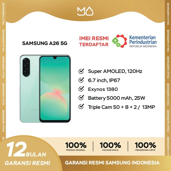 Samsung A26 5G 8/256GB Garansi Resmi Harga  3,999,000 Ringgit*Penghantaran Percuma