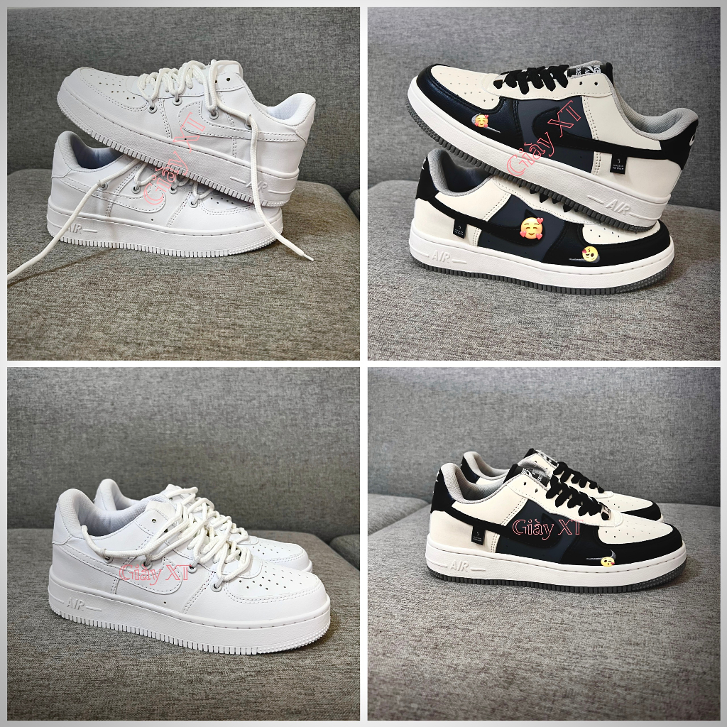 Mẫu mới giày sneaker af1 white dây kép độc af1 ari forceone black mẫu mới hoot trend 2023 full sz nam nữ