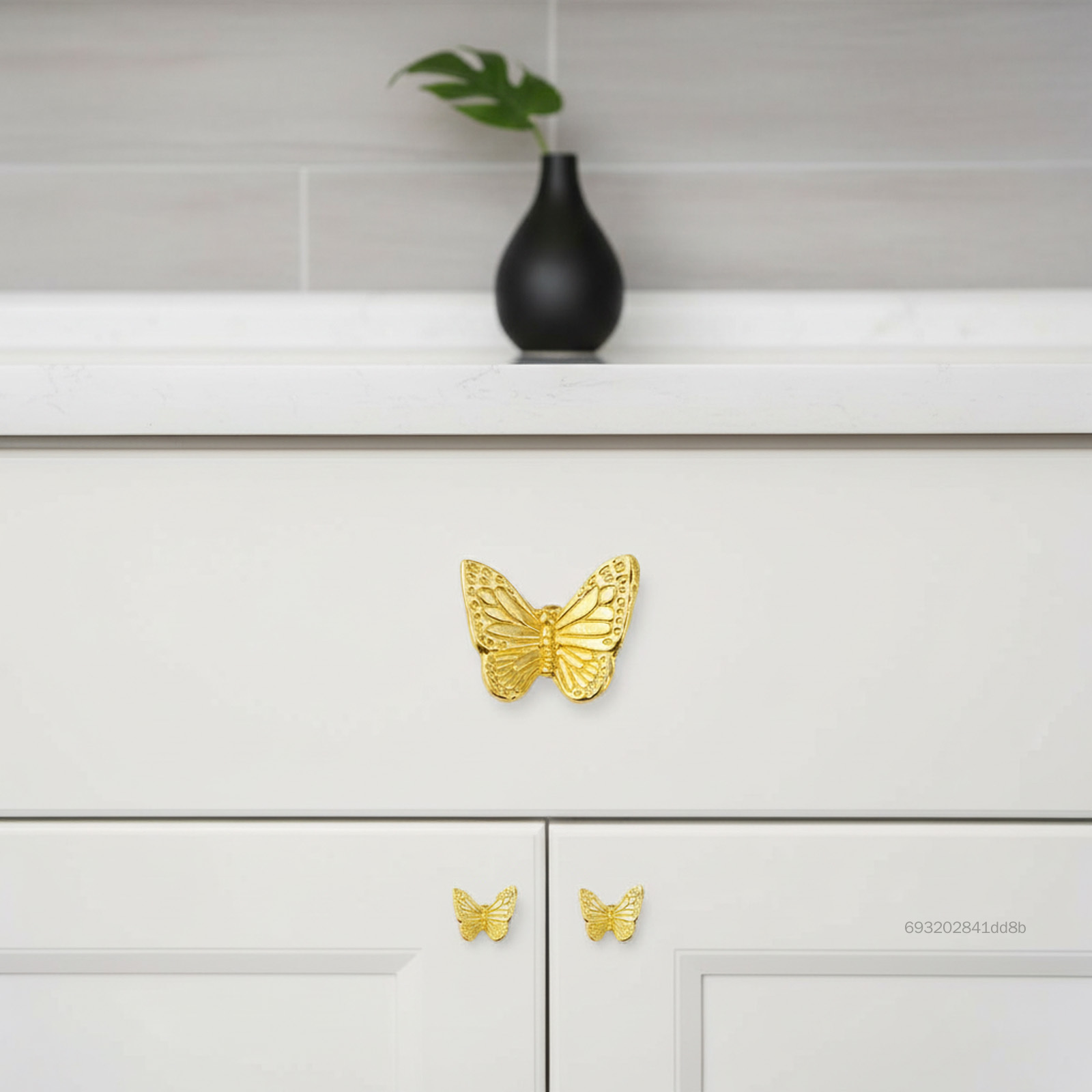 Bướm Vintage Hợp Kim Tủ Núm 1 Lỗ Ngăn Kéo Kéo Cho Nhà Bếp Tủ Tủ Quần Áo Cửa Tay Cầm OY-VN