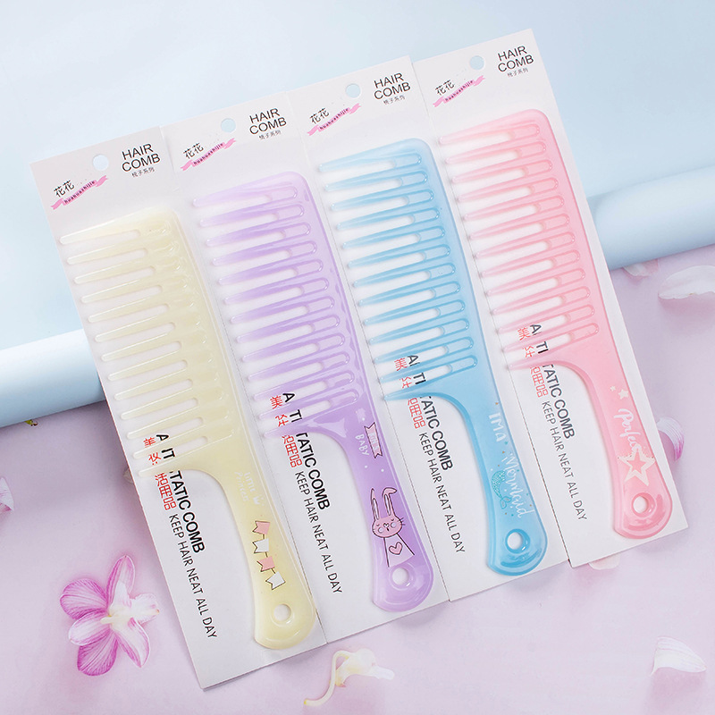 Lược răng thưa chải tóc nữ, lược chải tóc cô gái dễ thương