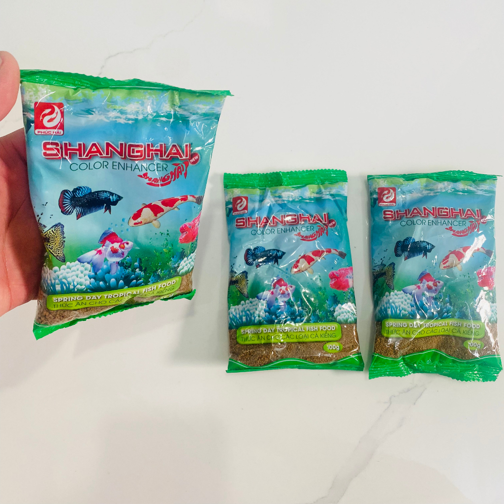 Cám cá shanghai lọ nhỏ 50g 180g -thức ăn tốt cho cá cảnh cá chép vàng cá koi mini
