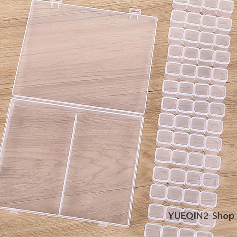 YUEQIN2 Shop Khóa thiết kế container hộp nhựa thực tế ngăn đồ trang sức bông tai hạt vít chủ trường hợp hiển thị trường hợp lưu trữ hộp