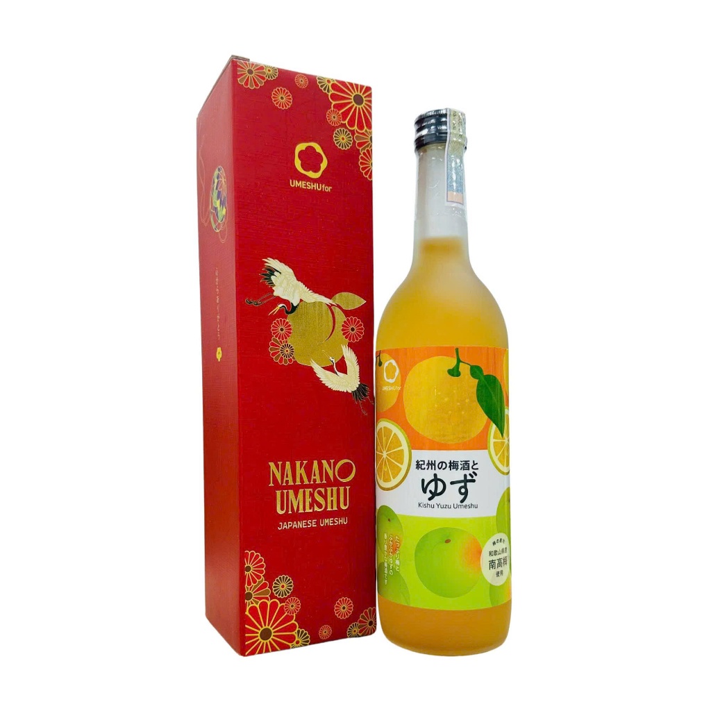 Rượu mơ Nhật Vị Chanh Umeshu Nakano Yuzu 720ml 12% chính hãng
