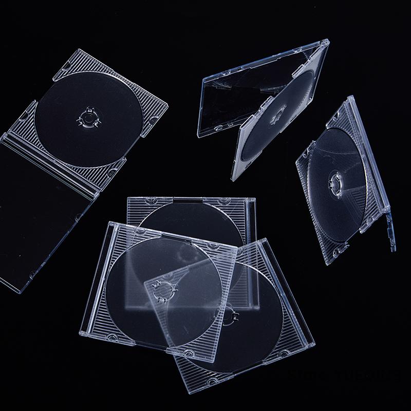Store YUEQIN3 5 10pcs hộ gia đình tiêu chuẩn đĩa duy nhất hộp lưu trữ DVD trường hợp CD trường hợp rỗng rõ ràng nhựa CD trường hợp đĩa CD hộp