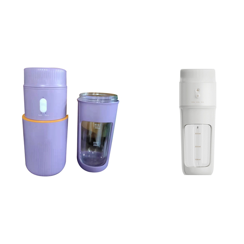 (HKTU) 340ML Small Portable Ice Drink Juicer Mini Rechargeable Juice Cup Multifunctional Household Juicer