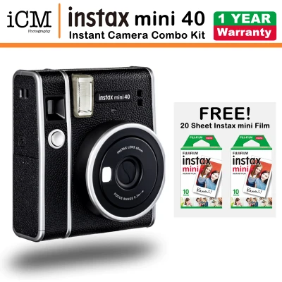 Fujifilm INSTAX Mini 40 Instant Film Camera Combo Kit (Free 20sheet Film) - 1 Year Warranty