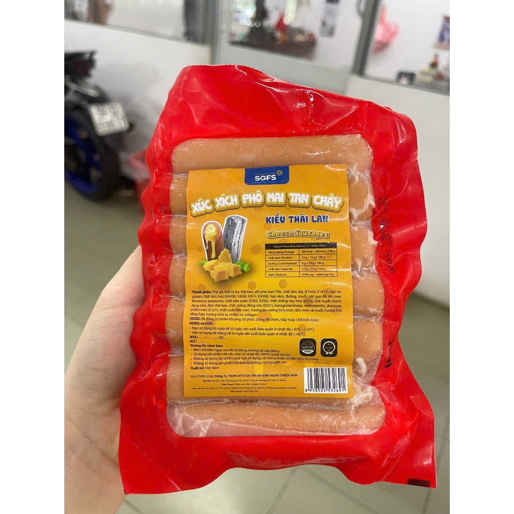 Xúc xích phô mai túi 500g 20 cây nhỏ ( Giao TpHCM )