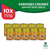 Mega Sardines Chunks Spanish Style 155g by 10's