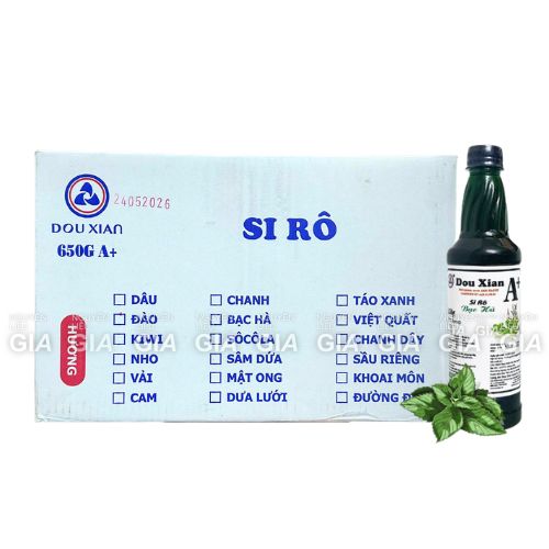 [THÙNG 24 CHAI] Siro A+ Douxian chai 500ml (đủ vị) - siro, syrup pha chế