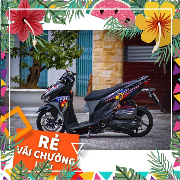 Tem rời Vario 125 xe đen - mẫu cờ Malaysia 2023