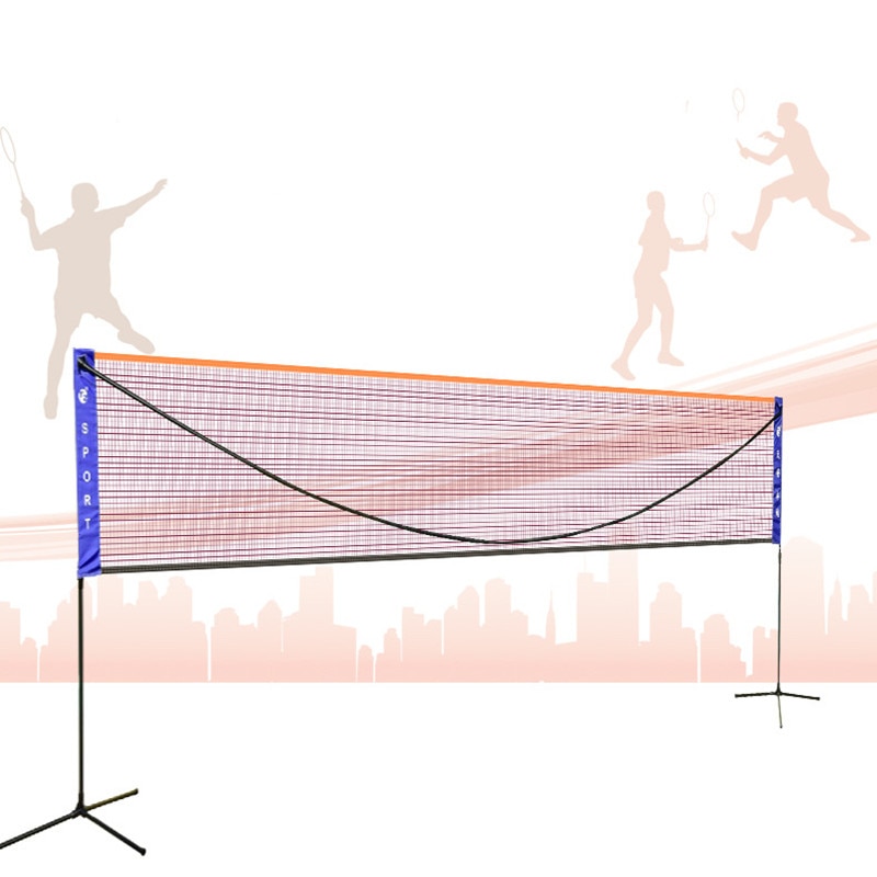 5.1x1.55m có thể gập lại Lưới Cầu Lông với đứng chuyên nghiệp xách tay đào tạo quần vợt Net cho trong nhà Băng bảo vệ tay chơi tennis ngoài trời thể thao