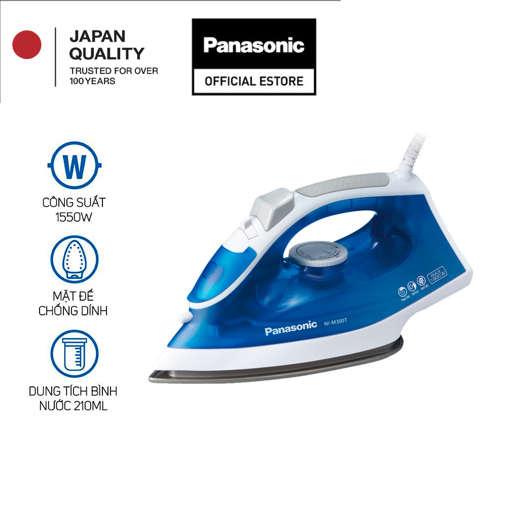 Bàn ủi hơi nước Panasonic NI-M300TARA - Xanh, 1800W, Dung lượng 210ml