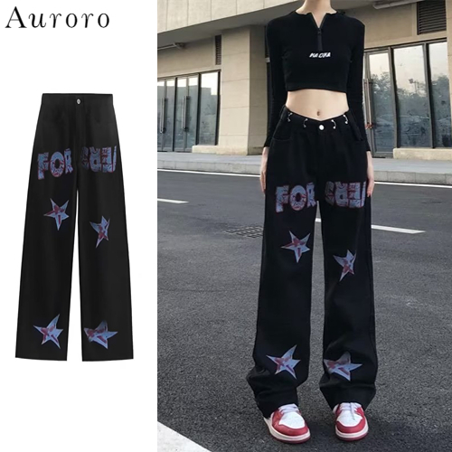 Quần jean ống đứng thời trang from rộng quần jean đen nam street style unisex quần bò ống đứng phong cách Hàn Quốc Quần jean ôm