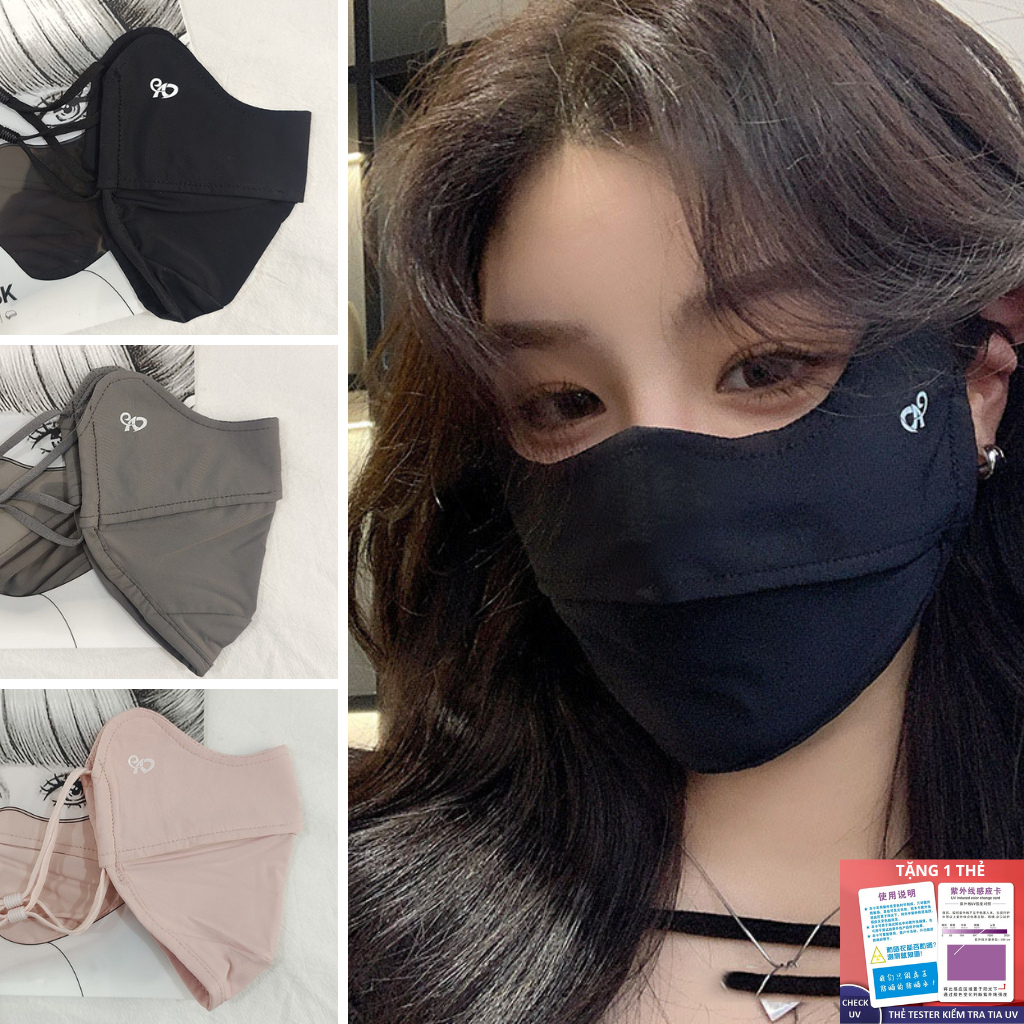 (BÁN LẤY TƯƠNG TÁC) Khẩu Trang Chống Tia UV-Chống Nắng ENAIDE UPF 50+,Hàng Chính Hãng Cao Cấp,Chất Vải Thun Lạnh Mềm Mịn