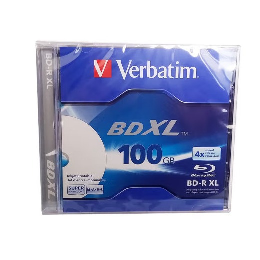 Verbatim Bảo Bối 100GB Đĩa Xanh Lam BD XL Có Thể In 4X Đĩa Ghi Đĩa Blu-ray 100G Đĩa Trống