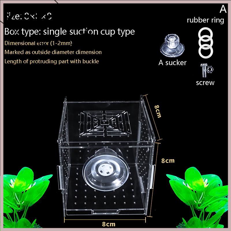 [Kateva]Convenient Easy For Lowest Price Bể cá nhỏ Fry chăn nuôi hộp rõ ràng Acrylic cá chăn nuôi cách ly hộp giống Divider sinh sản nở phòng cá Nguồn cung cấp - 6