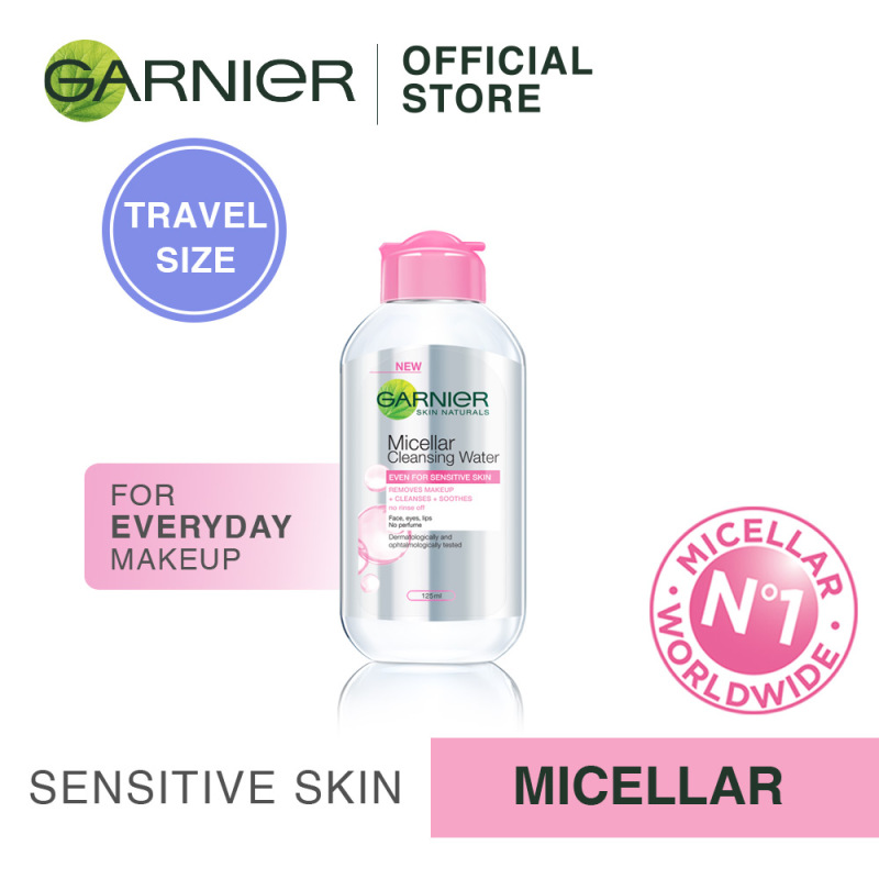 Buy Micellar Cleansing Water Pink 125ml (For Sensitive Skin) by Garnier Singapore