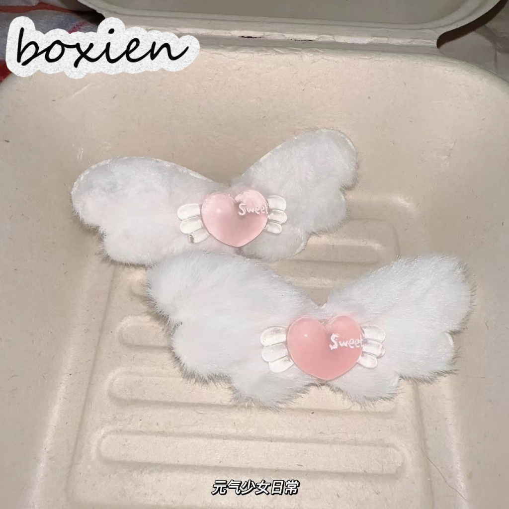 boxien กิ๊บติดผมรูปปีกนางฟ้าใสพร้อม Y2K สาวจับคู่ผมน่ารัก ราคา 13 บาท*ส่งฟรี