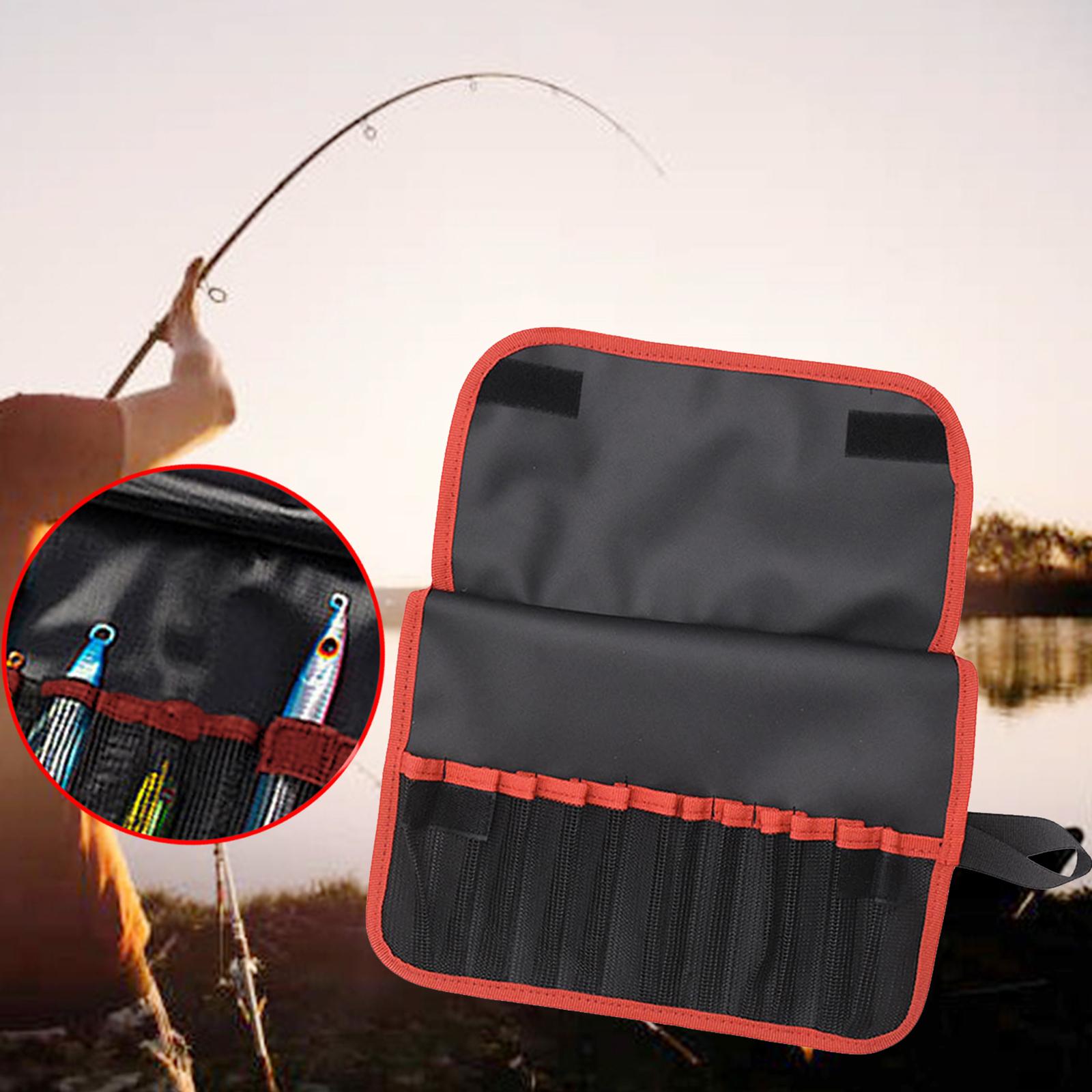 Foldable Fishing Bait Storage Bag Rollable Lure Jigs Pouch Components Organiser