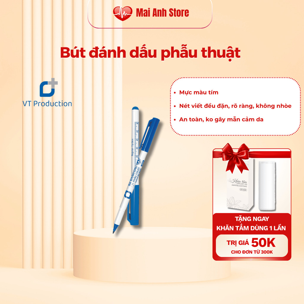 Bút đánh dấu phẫu thuật tiệt trùng, đánh dấu vết mổ vô trùng trong phẫu thuật VT