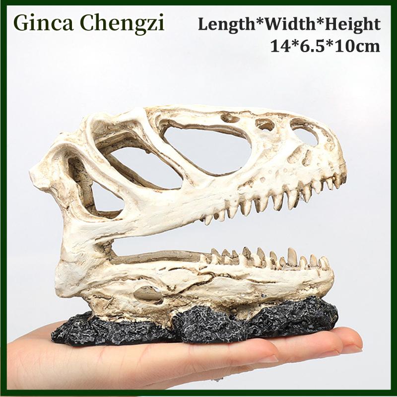 Ginca Mô phỏng nhựa động vật hộp sọ trang trí tự làm bể cá bể cá phụ kiện trang trí sáng tạo hộp sọ cảnh quan bể cá trang trí - 4