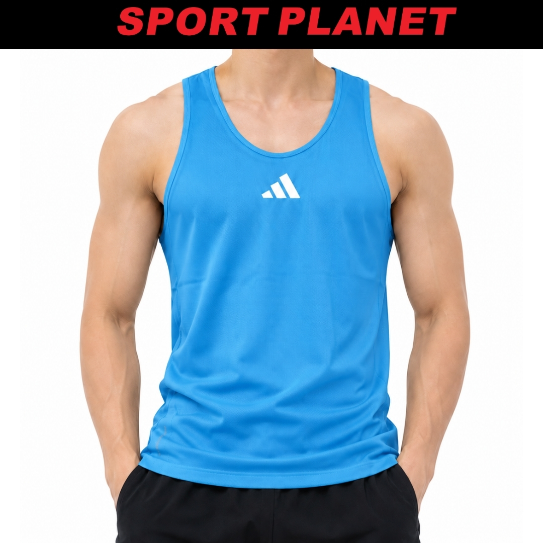 adidas Men Aeroready RUN Event Tank Sleeveless Running Shirt Baju Lelaki (IS7569) Sport Planet R-53