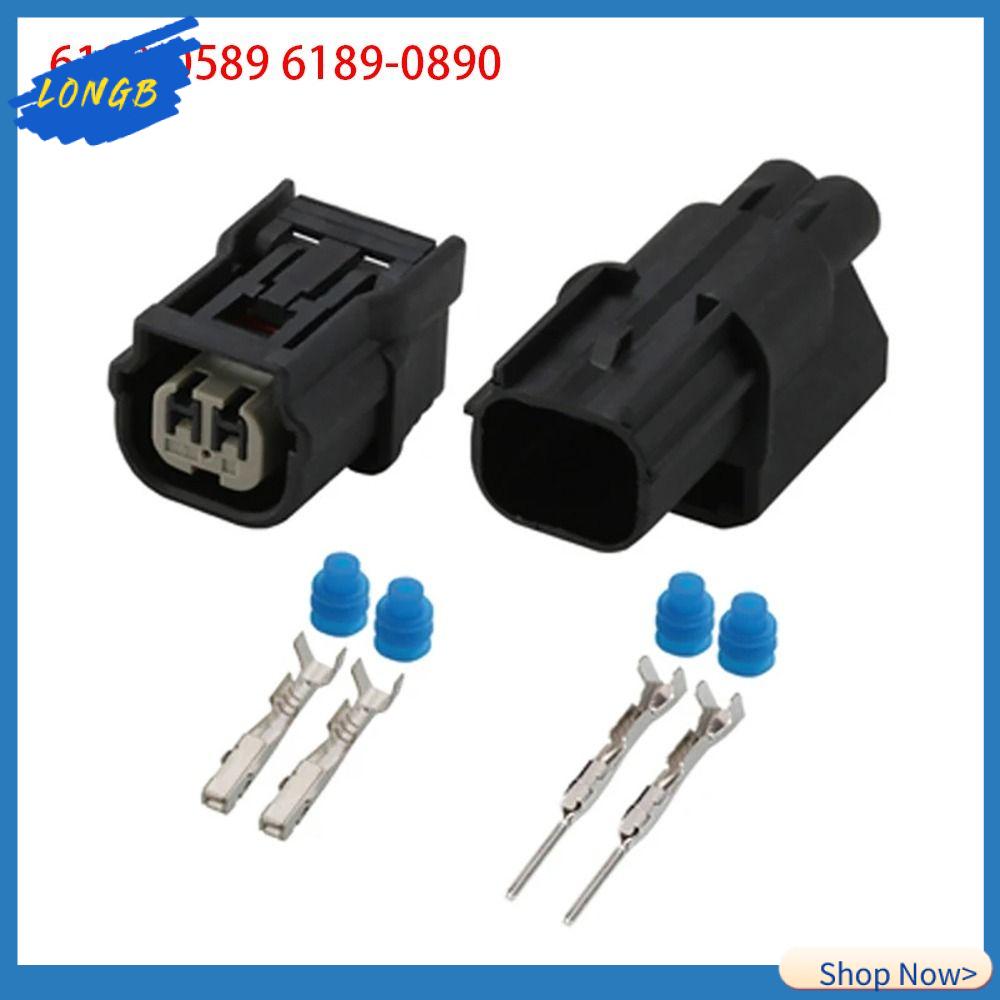 LONGB 1Set 2 chân 040 Đầu nối ô tô Nam Nữ Công tắc nhấn Phích cắm cảm biến ABS Bền Cuộn dây đánh lửa 6188-0589 6189-0890 Cho hondas
