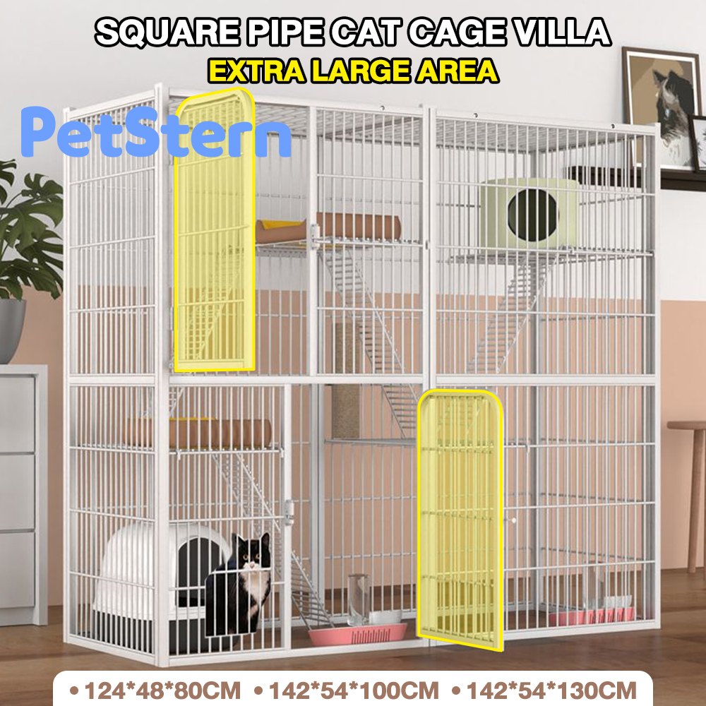 PetStern Large Cat Cage, Easy to assemble, Foldable Cat Cage, Extra Large Space, Cat Cage ราคา 359 บาท*ส่งฟรี