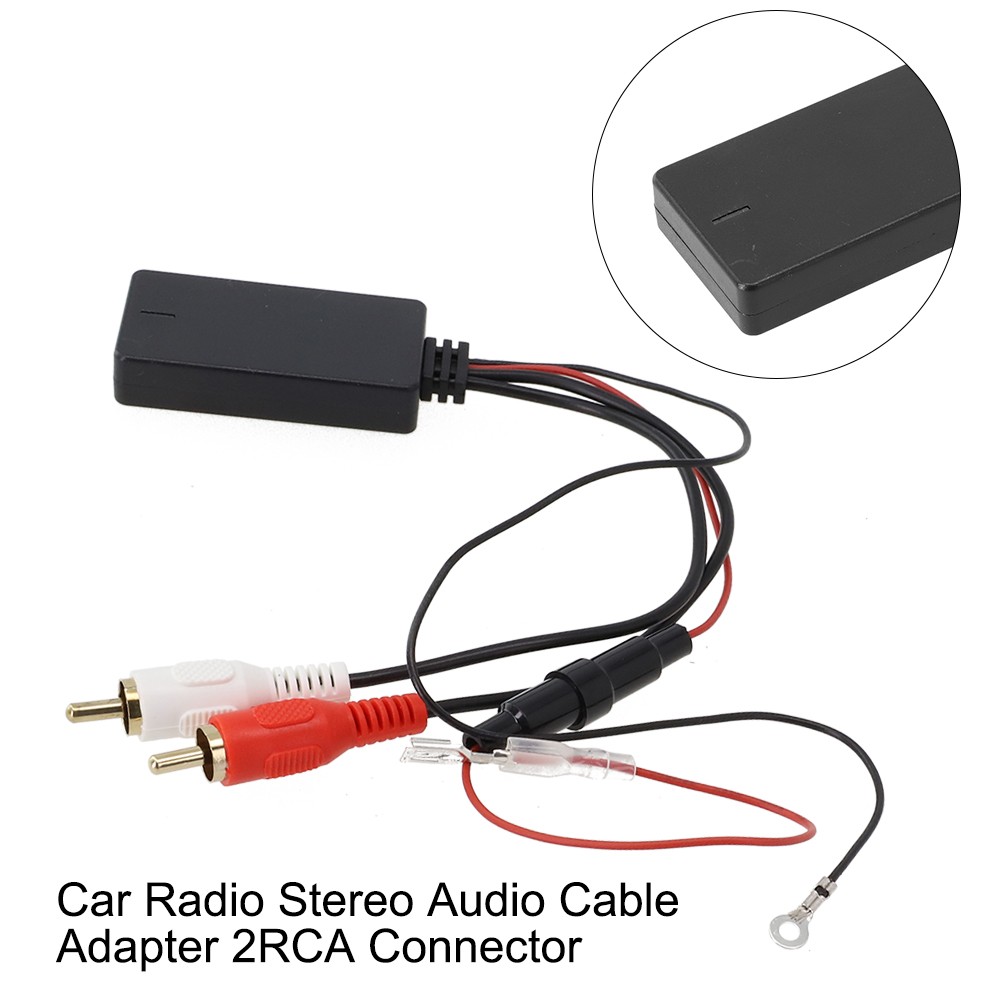 【Tự động thời trang】 Đầu nối ABS xe hơi màu đen âm thanh máy nghe nhạc stereo cho xe ô tô cáp cho Bộ chuyển đổi V5.0 cho hầu hết xe hơi