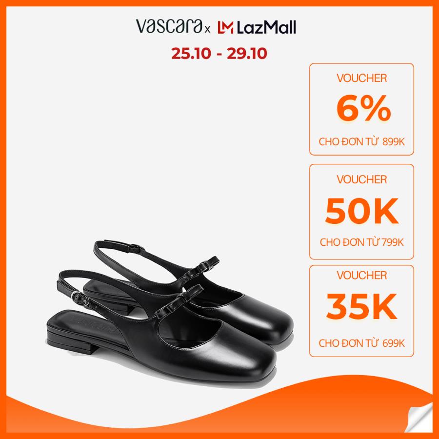 Vascara Giày Slingback Quai Nơ Cách Điệu - BMN 0669