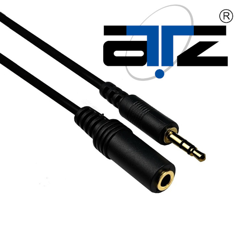 ATZ Stereo 3.5mm Male to Female Audio Cable (0.5m / 1m / 2m), 3.5mm male to 3.5 female connector, 3.5mm extension audio, 3.5mm male jack, 3.5mm female connector Singapore