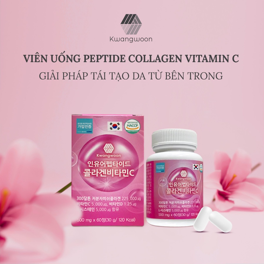 Viên Uống Trắng Da Peptide Collagen Vitamin C Kwangdong 60 Viên Hàn Quốc - SẢN PHẨM CỰC KÌ CHẤT LƯỢNG, ĐẢM BẢO SỬ DỤNG ƯNG Ý, ĐƯỢC ƯA THÍCH TRÊN THỊ TRƯỜNG HIỆN NAY, ỦNG HỘ SHOP NHÉ