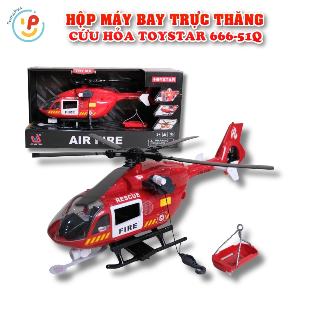 Toystar 666-51Q Firefighting Helicopter with Sound by Peekapaw Toys