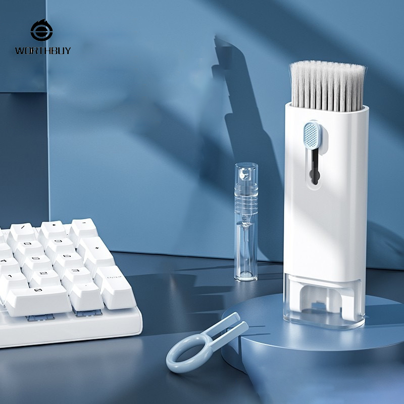 Bàn phím máy tính đa năng 7 trong 1 bộ bàn chải cọ rửa làm sạch tai nghe bluetooth màn hình điện thoại di động loại bỏ phím làm sạch bụi