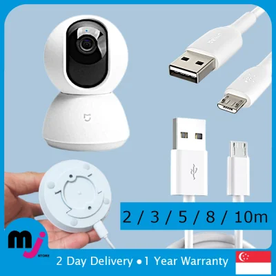Ready Stock! Micro USB Cable 2m 3m 5m 8m 10m for Charging Phones and Security Camera CCTV