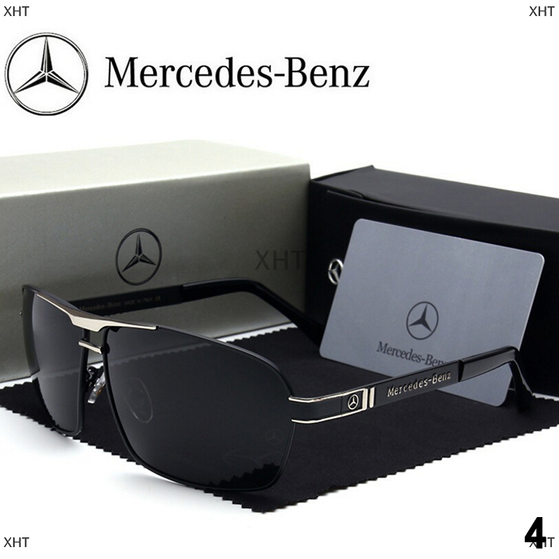 XHT Mercedes Benz Kính mát thời trang nam phân cực Gương Cổ Điển kim loại Kính mắt