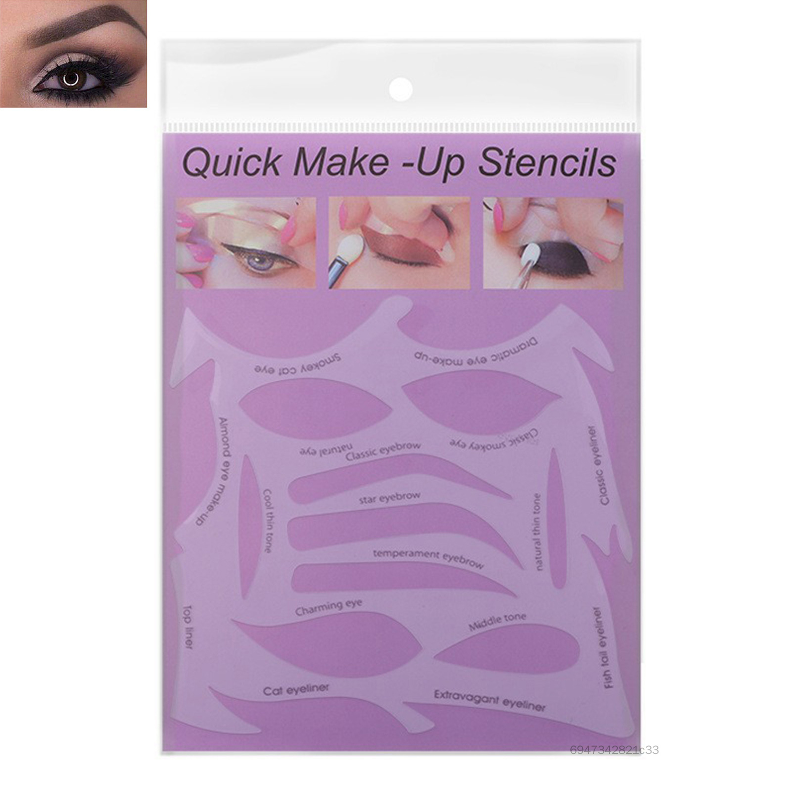 Lazy Eyeshadow Mould Set - Công cụ làm đẹp lông mày tiết kiệm thời gian cho người mới bắt đầu và chuyên nghiệp JS-022-VN