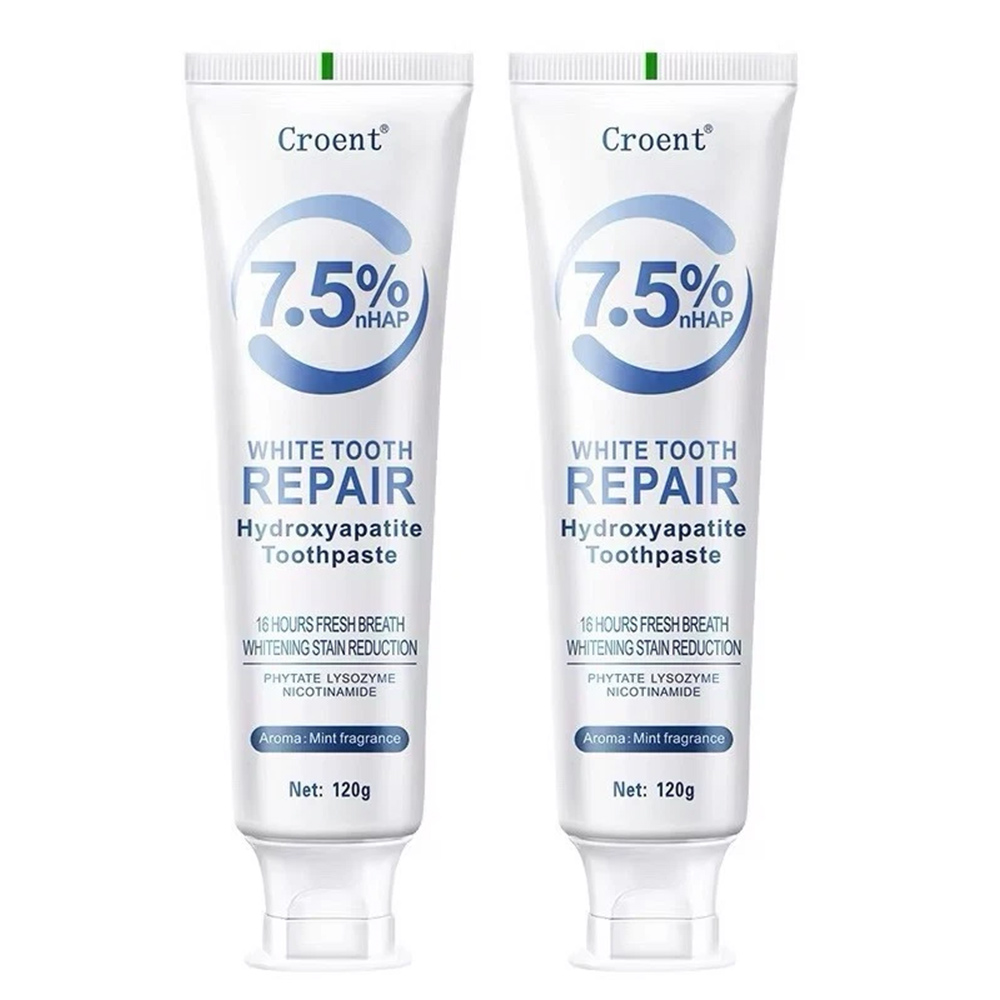 2Pack Hydroxyapatite 7,5% kem đánh răng probiotic bảo vệ men, làm sáng răng 120g * 2